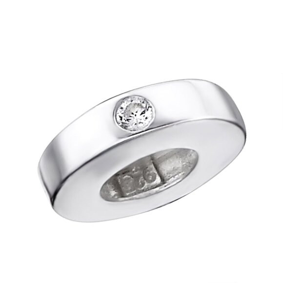 Sterling Silver Happiness Charm Bead - Positive Vibes Symbol - Picture 1 of 1